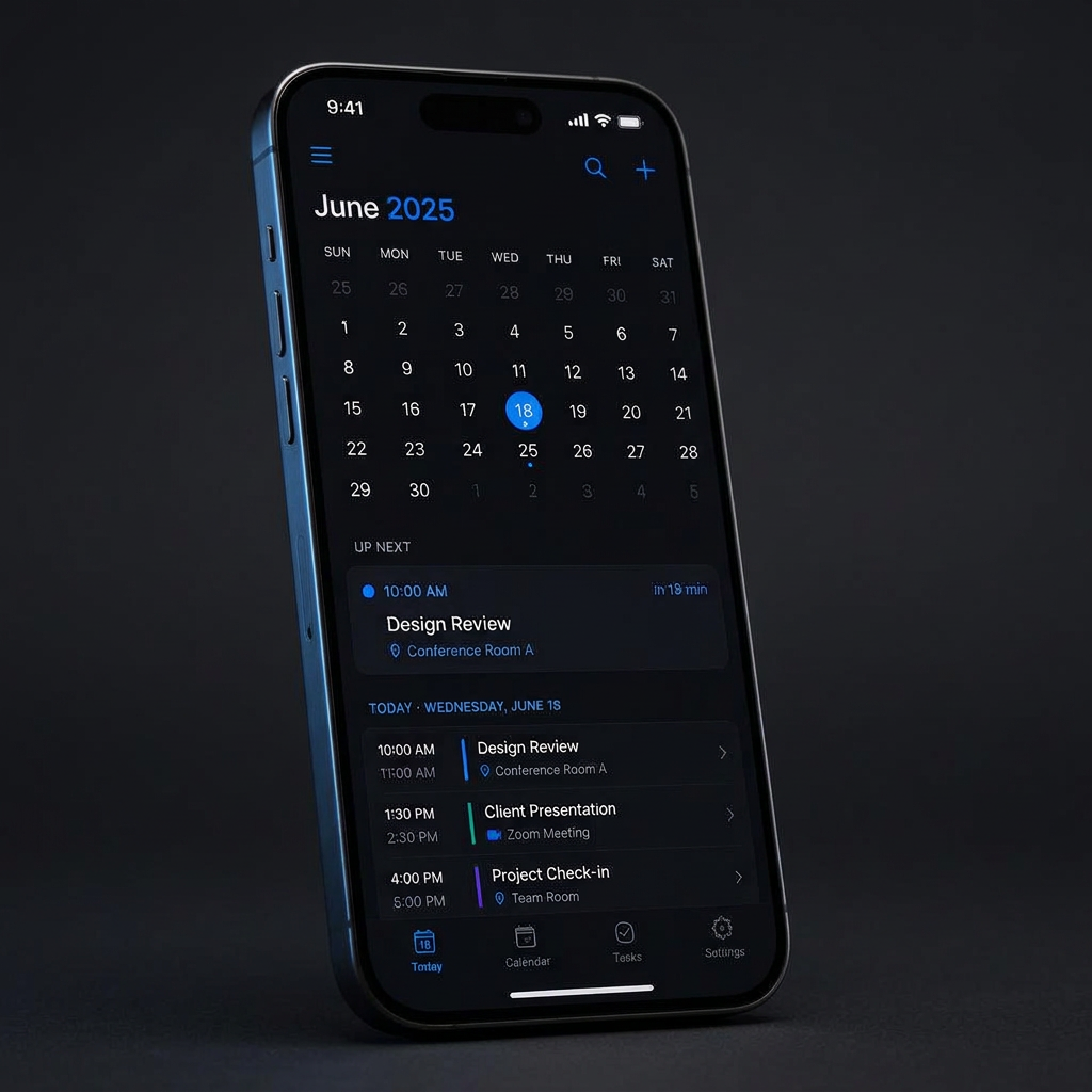 Phone showing a booked consultation and reminder schedule