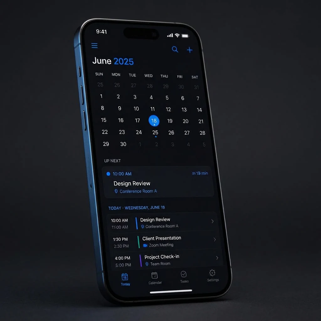 Phone showing a booked consultation and reminder schedule